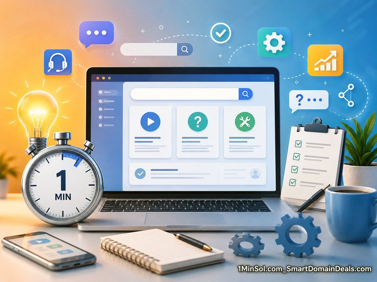 1MinSol.com – A Brandable Domain for Quick Solutions, Tips and Online Help