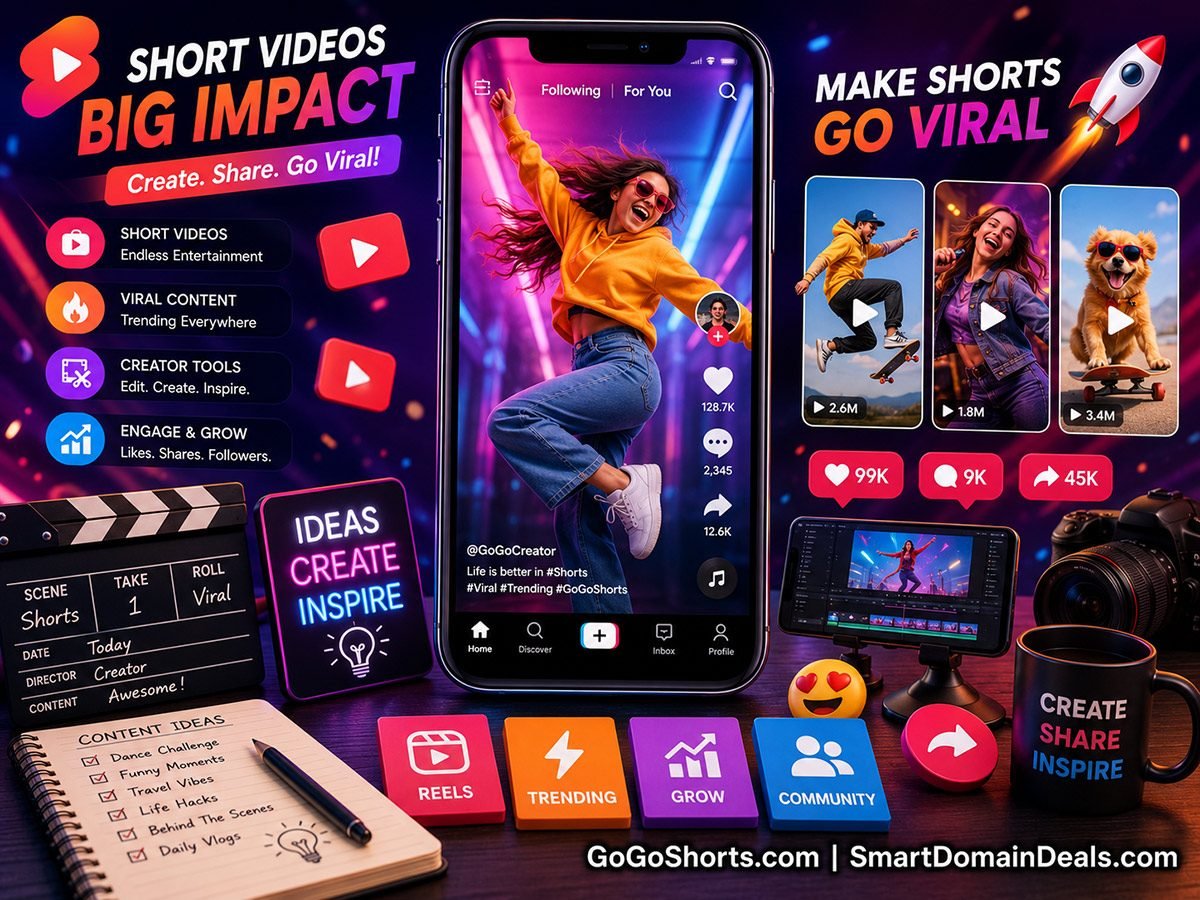 GoGoShorts.com – A Catchy Domain for Short Videos, Entertainment and Viral Content